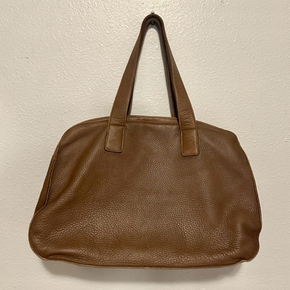 SOLD❤️ BOTTEGA VENETA Lambskin Leather Tote Shoulder Bag Taupe Brown Tan - Picture 3 of 16